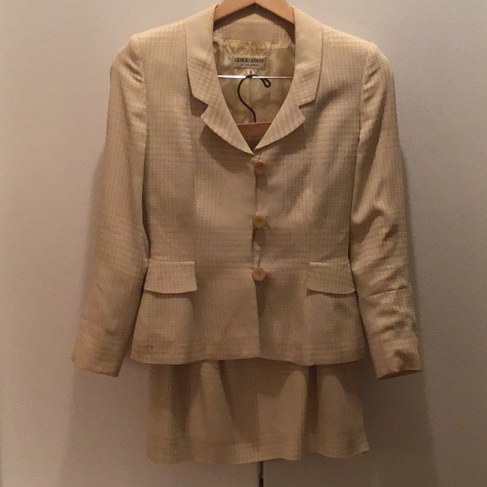 GORGIO ARMANI LE COLLECTION pale cream/tan Suit